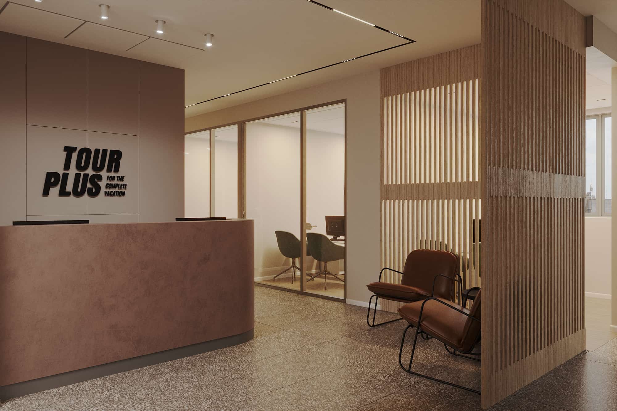 משרדי חברת תור פלוס תיירות - אדריכלות עיצוב פנים ועיצוב תאורה